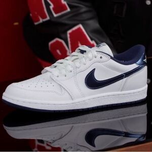 Nike Air Jordan 1 Low 85 white Metallic Navy FB9933-141 size 8 - 14